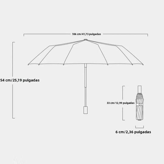 Paraguas Plegable Resistente Al Viento - Mod. 219