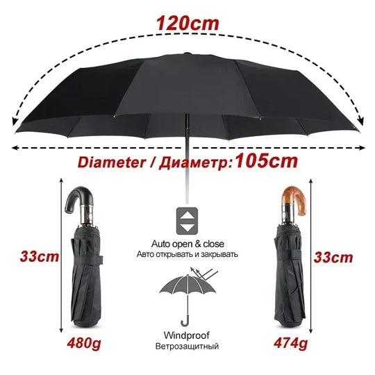 Paraguas Plegable Resistente Al Viento - Mod. 397
