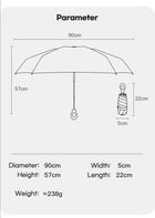 Paraguas Plegable Resistente Al Viento - Mod. 469
