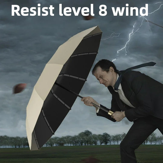 Paraguas Plegable Resistente Al Viento - Mod. 387