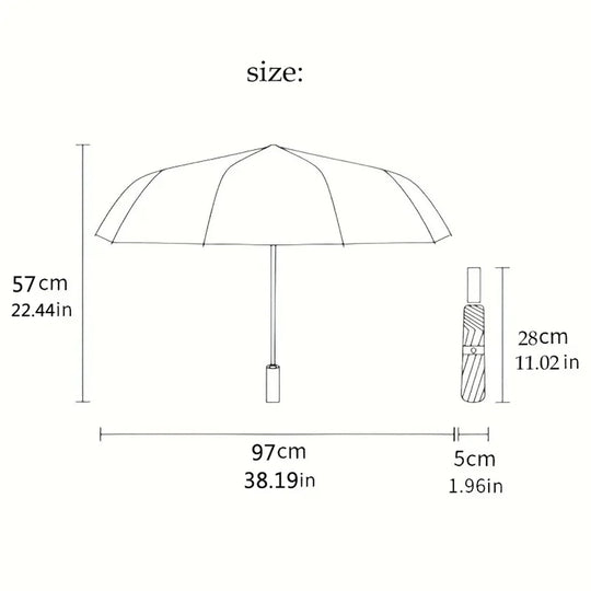 Automático Paraguas Plegable - Mod. 73