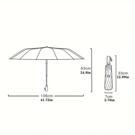 Paraguas Plegable Resistente Al Viento - Mod. 94