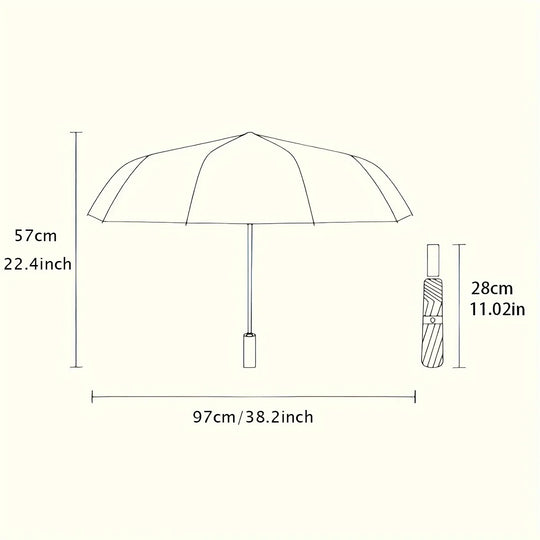 Paraguas Plegable Resistente Al Viento - Mod. 195