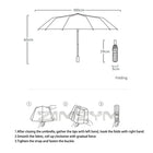 Paraguas Plegable Resistente Al Viento - Mod. 127