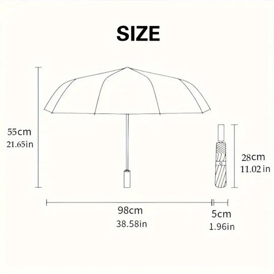 Paraguas Plegable Resistente Al Viento - Mod. 184